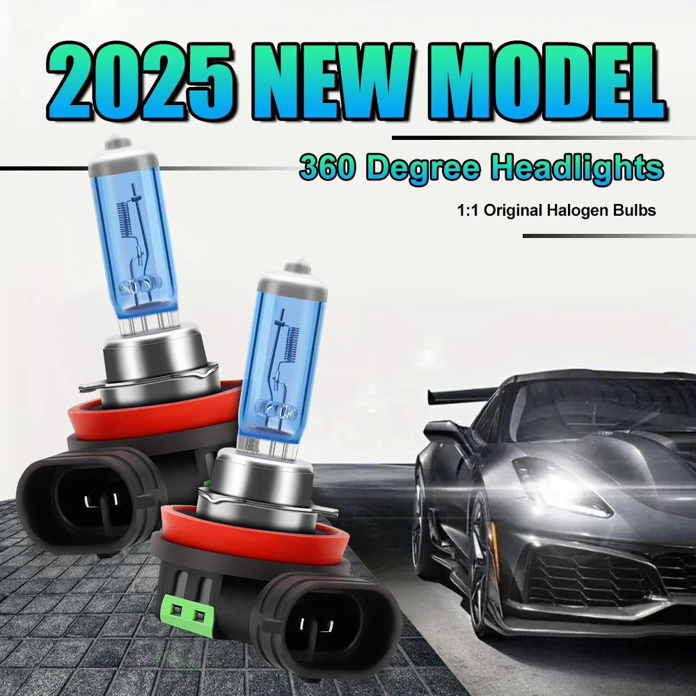 LSlight 2x 6000k Superhelles Weiß H7 H4 H1 Halogenlampe 12V H8 H9 H11 9005 9006 9008 H13 9012 Scheinwerfer 100W 5202 880 Nebelscheinwerfer