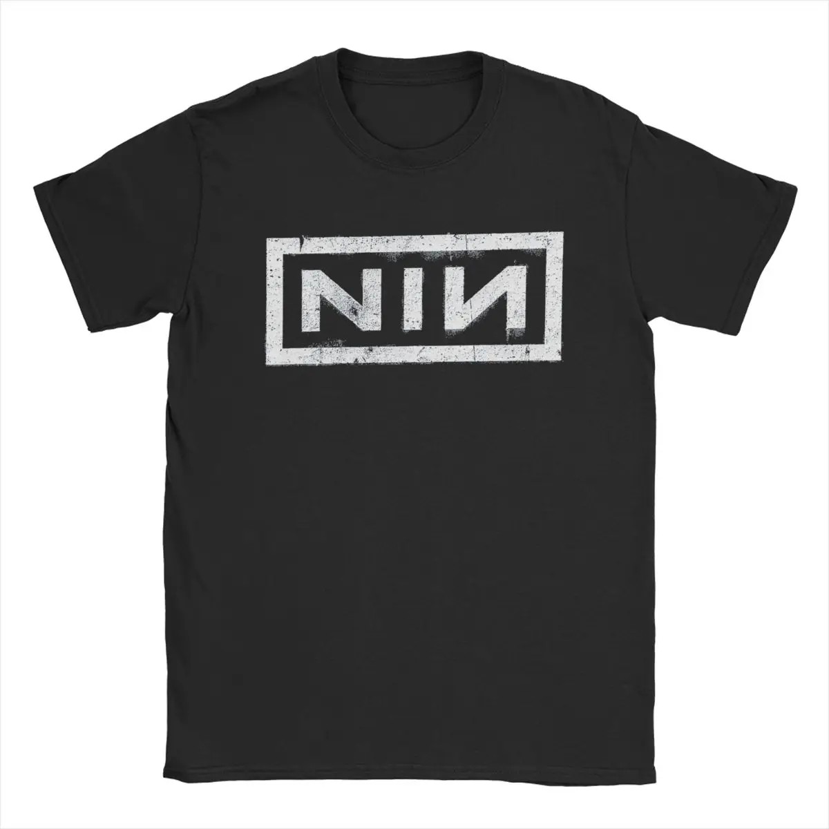 Nin Retro Logo T-Shirts täglich Harajuku Streetwear Baumwolle lustige Kurzarm Vintage Freizeit Männer Frauen amüsant Sommer Unisex Tops