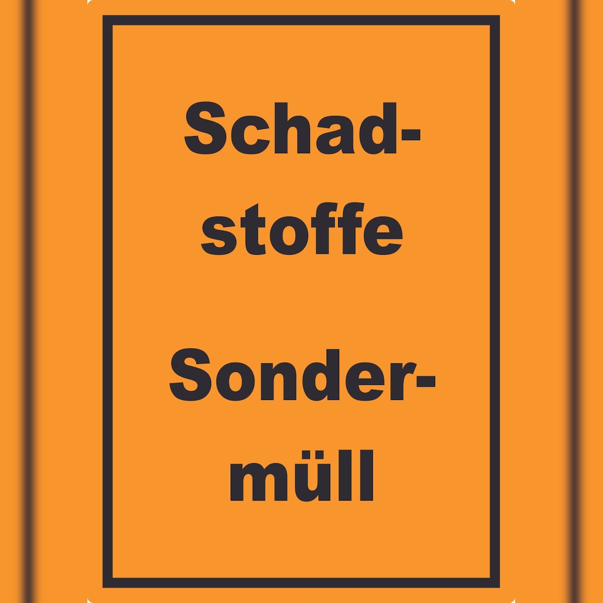 HB-Druck Schadstoffe Sondermüll Mülltrennung Aufkleber mit Text A3 (297x420mm) Image