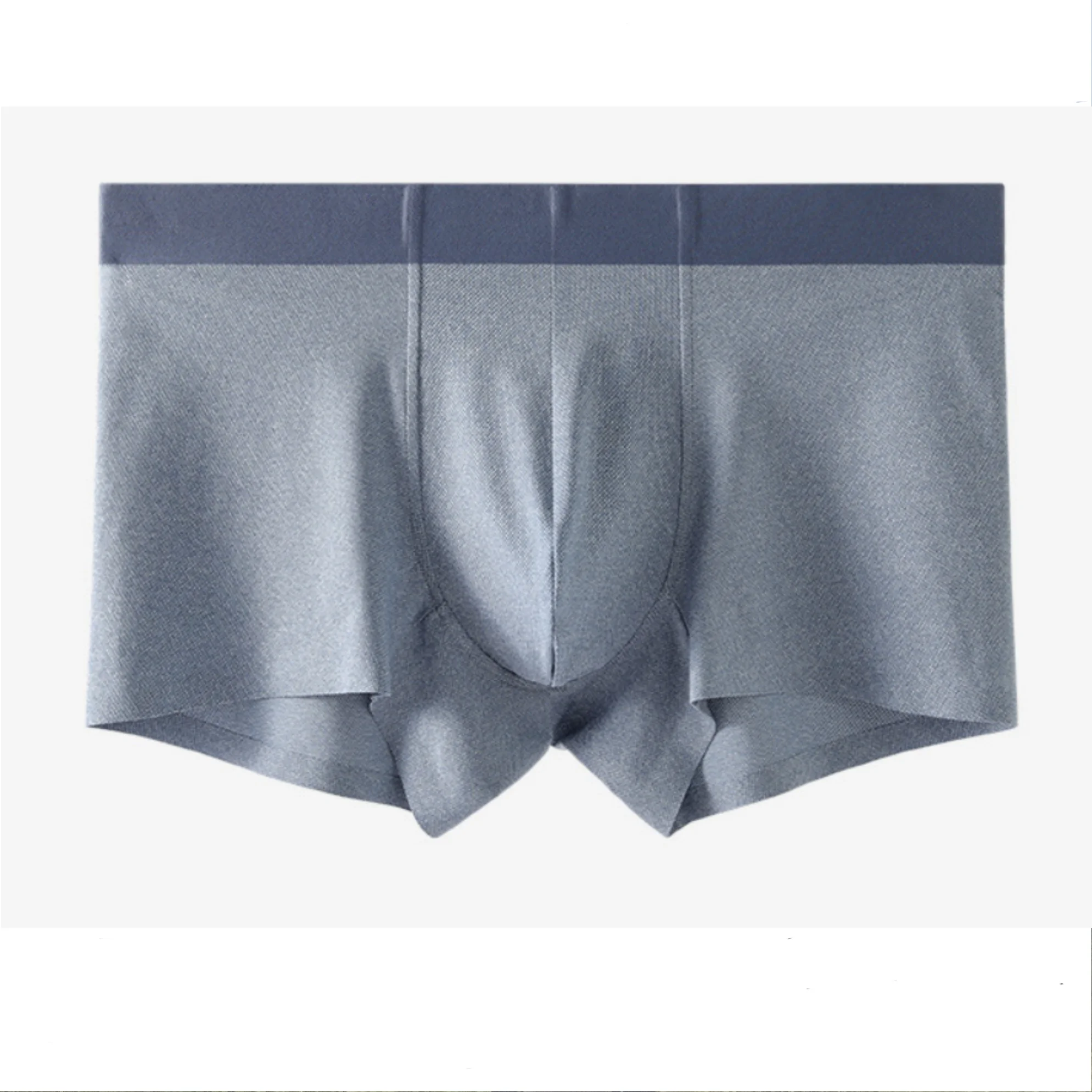 Biancheria intima in maglia Ultra sottile senza cuciture in Nylon e poliestere per uomo ad alta elasticità e brevissima Boxer in seta a vita media traspirante