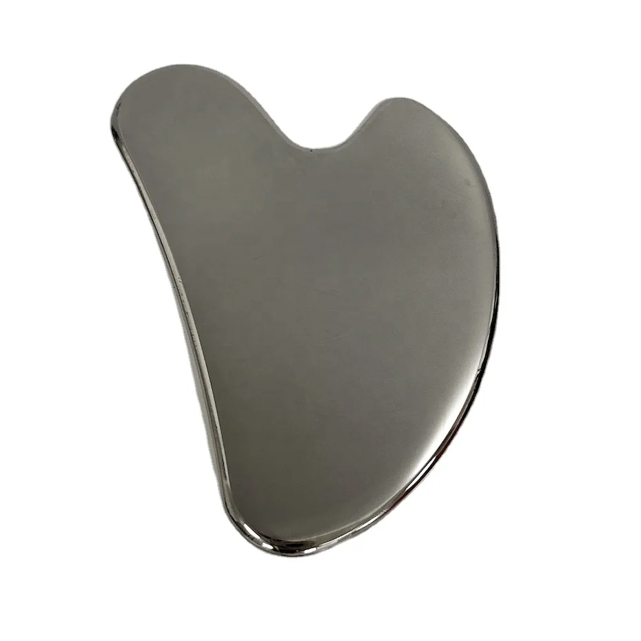 Strumento per la cura della pelle Guasha massaggio per il viso in acciaio inox corpo massaggiatore raschiatura del viso SPA Guasha raschietto per collo indietro