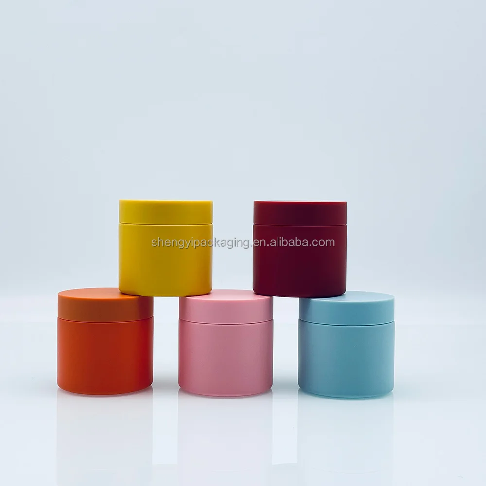 Nuovo Set di Design Unico da 120g per Packaging Cosmetico di Lusso con Flaconi e Vasetti Vuoti in Vetro Satinato Colorato per Lozioni Sieri e Creme Skincare