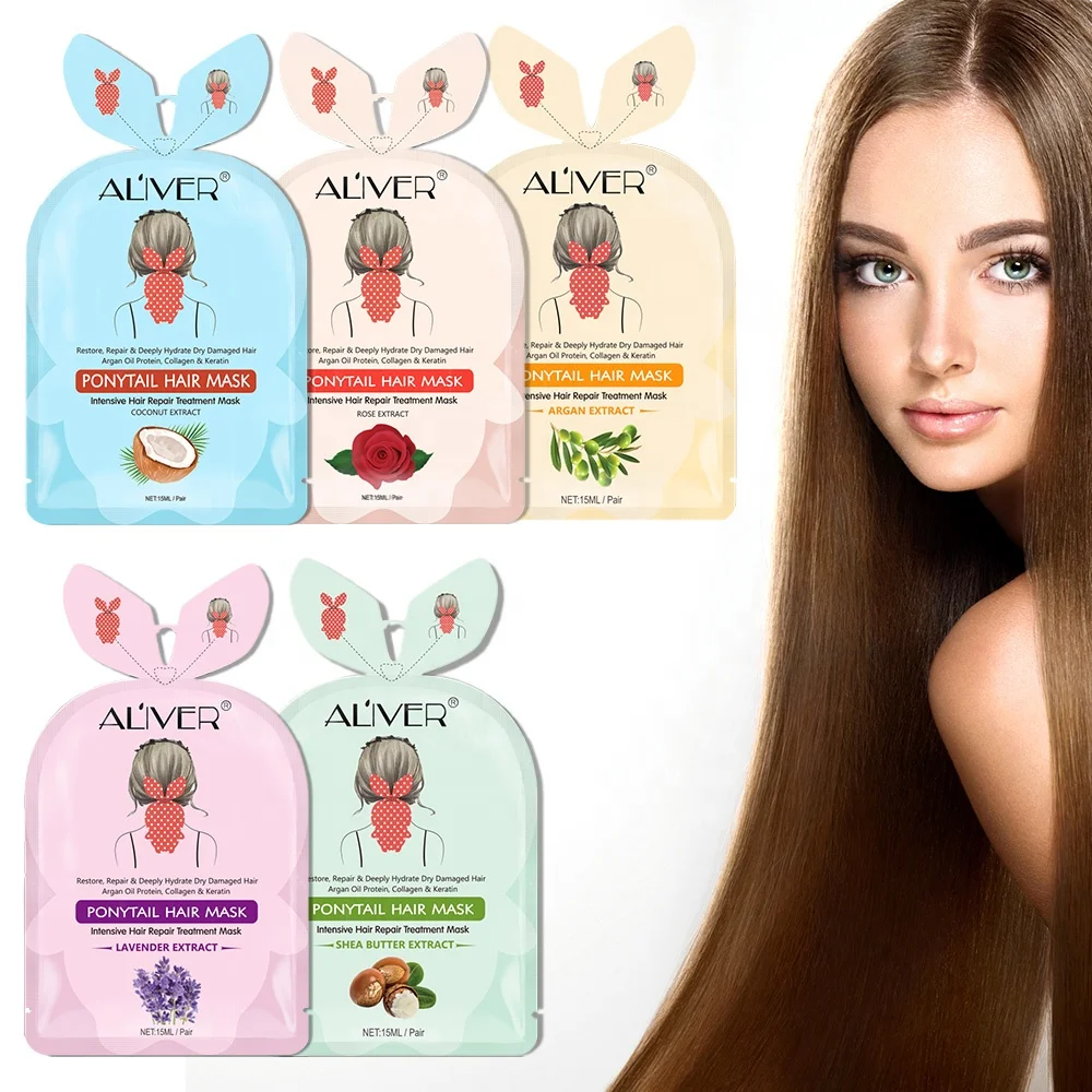 ALIVER portatile confezione individuale rosmarino riparazione maschera per capelli idratante nutriente crema vegana per il trattamento della crescita dei capelli