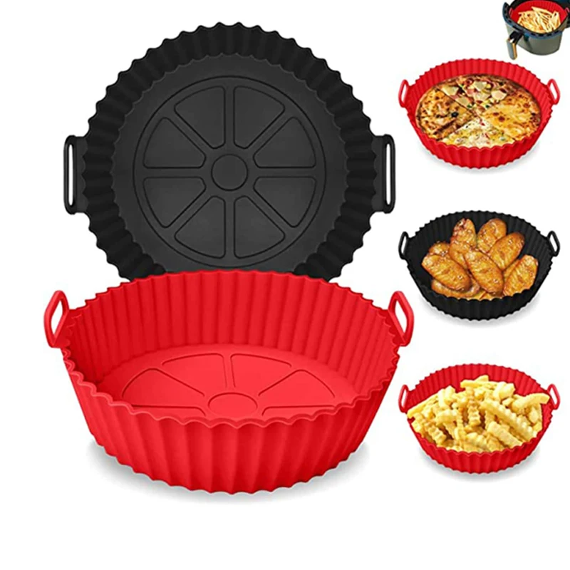 BPA Free friggitrice ad aria riutilizzabile in Silicone teglia stampo accessori da forno Set 3-6QT Silicone aria friggitrice pentole per cucina