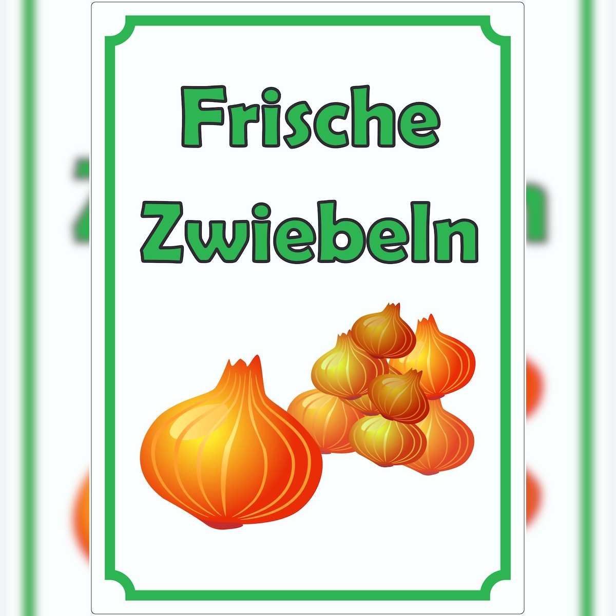 HB-Druck Werbeaufkleber Aufkleber Zwiebeln Hochkant A9 (37x52mm) Image