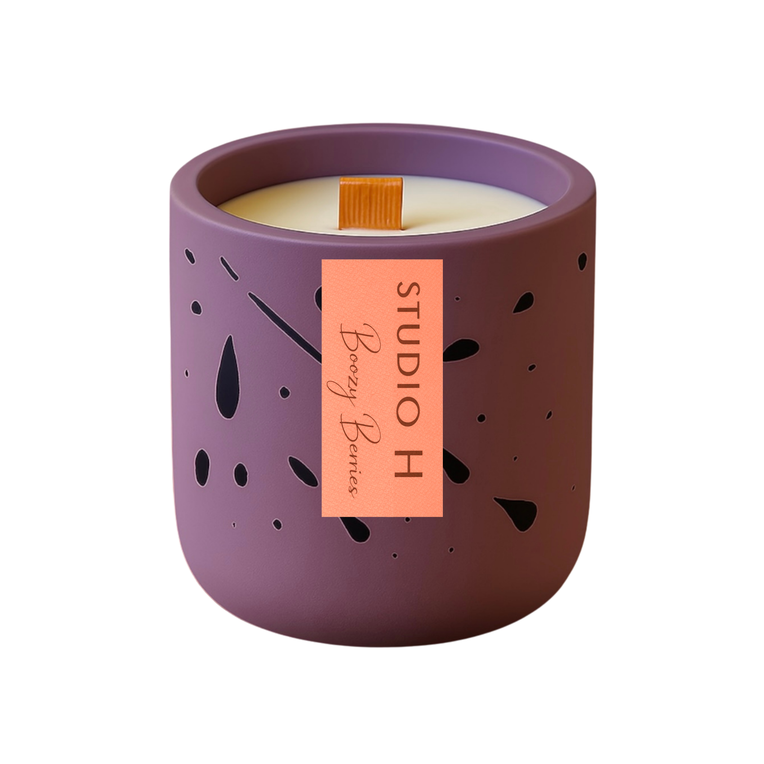 Studio H Boozy Berries 30cl Candle - Mauve/black - One Size | Studio H Sale | Discount Designer Brands