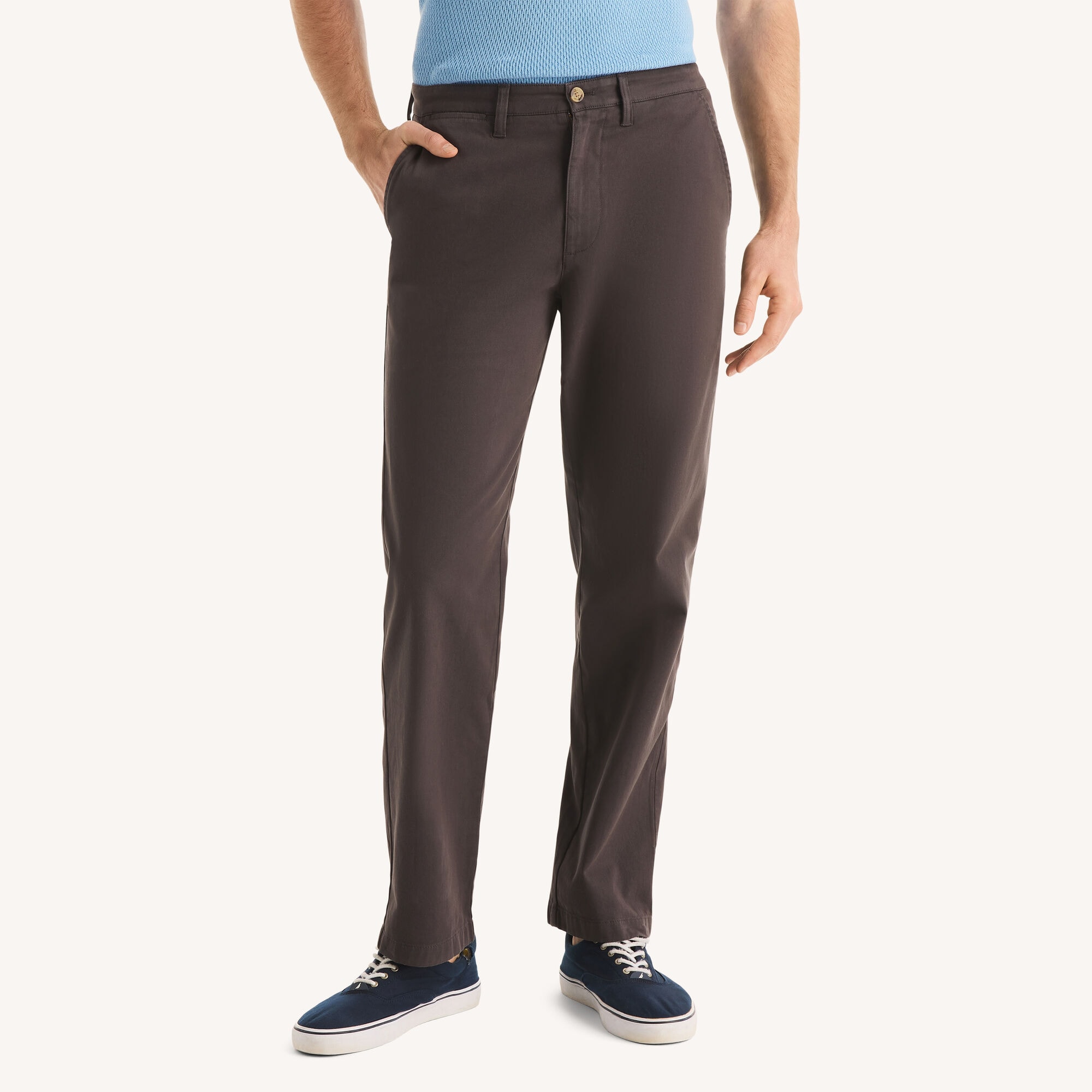 Nautica Men's Garment-Dyed Deck Pant 024 (Grey Carbon), 32x32