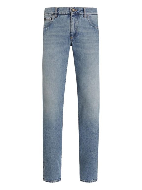 Logo-Patch Jeans - Blue - Dolce & Gabbana Jeans