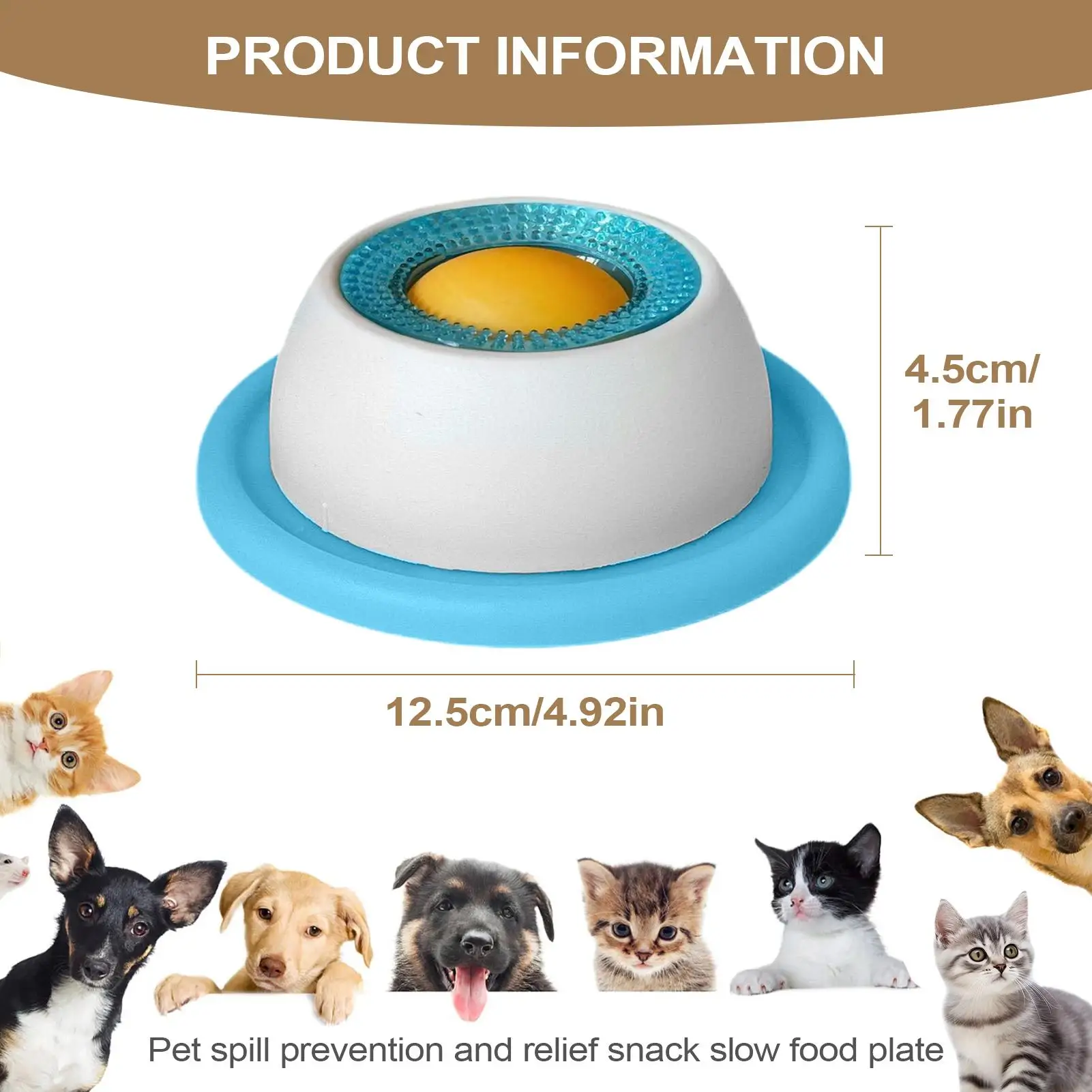 Mangeoire lente et tapis à lécher : Jouets d'enrichissement pour chiens/chats pour la stimulation mentale, distributeur de nourriture pour chiots, distributeur de nourriture pour animaux de compagnie