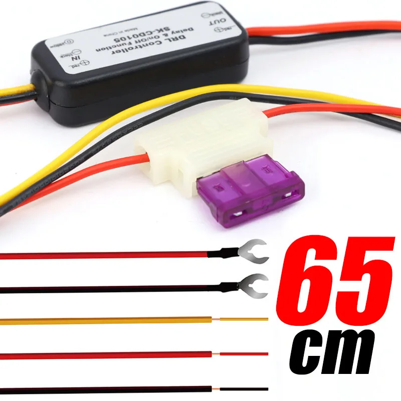 DRL Controller Auto Automatic ON/OFF Multi Functional Controller Module DRL Relay Kits for Car LED Daytime Running Light