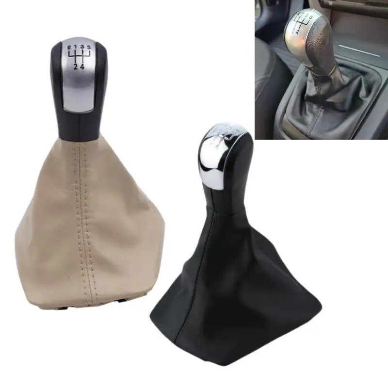 Per Skoda Octavia A5 MK2 Berlina e Combi 2004 2005 2006 2007 2008 2009 2010 2011 2012 Auto Gear Stick Pomello del cambio con stivale in pelle