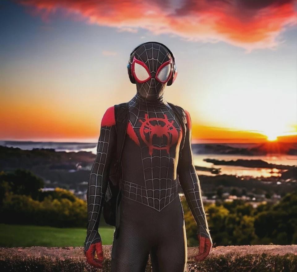 Costume di Spiderman Into the Spider-Verse per cosplay (bambini/adulti) - Miles Morales