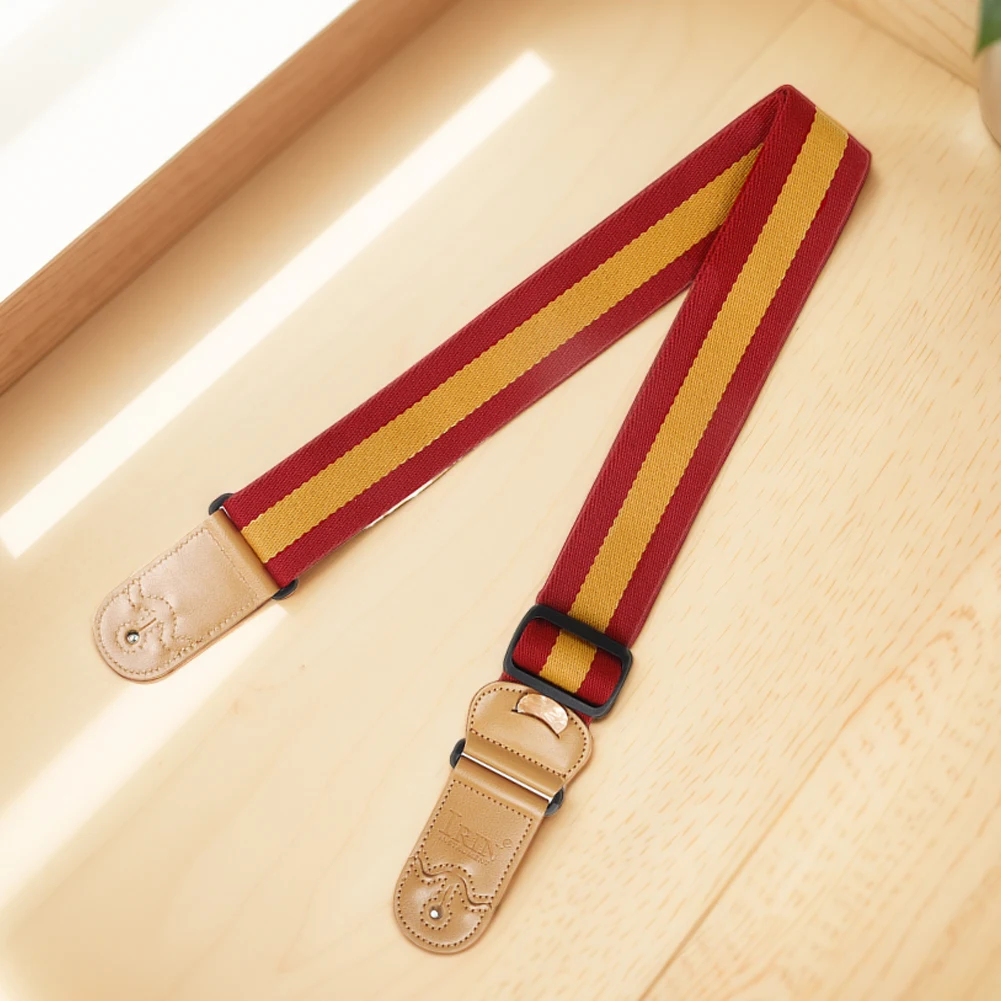 Gitarrengurt, verstellbarer Gitarren-Schultergurt mit Gitarrenplektren und Plektrum-Taschengitarrengürtel für elektrische Akustikgitarre, Bass Image