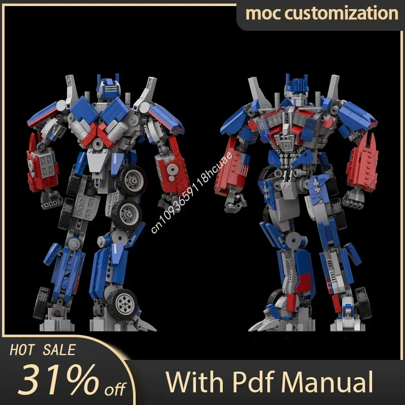 1232 stücke MOC Transformersed Dark of The Moon Optimus Prime Modell Bausteine Set Montage Kreativität Ziegel Spielzeug Kind DIY Geschenk Image