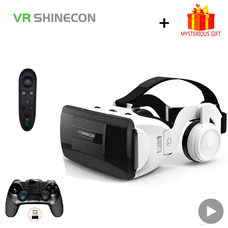 Shinecon Helm 3D VR Brille der Virtual Reality Headset für iPhone Android Smartphone Smartphone Smart Phone Brille Viar Fernglas Wirth