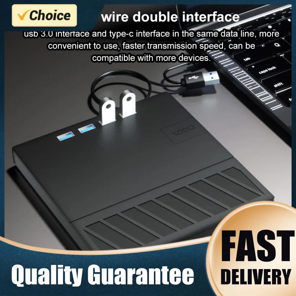 7-in-1 USB 3.0 Typ-C Optisches Externes Blu-ray/DVD-Laufwerk Slim Blu-ray-Brenner für Windows XP/7/8/10/11 Mac Laptop Desktop Image