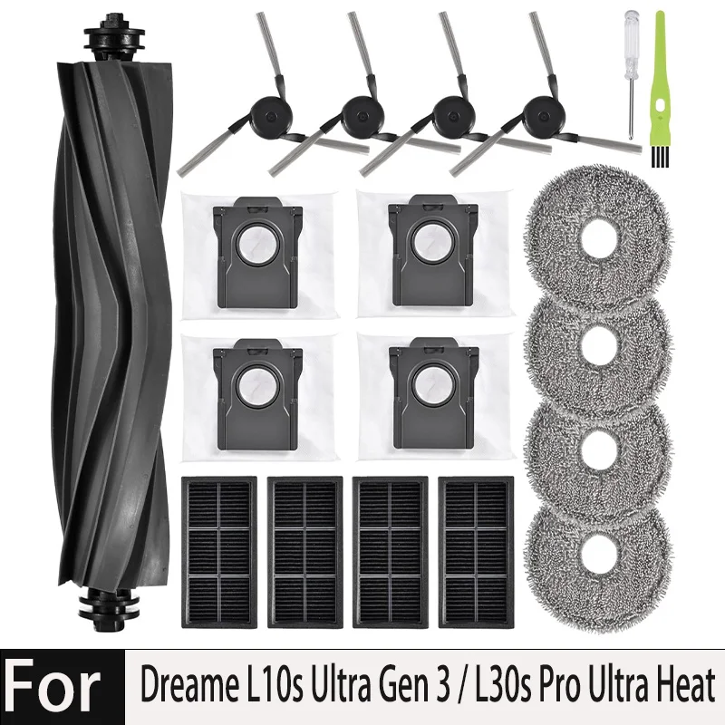 Dreame L10s Ultra Gen 3, Dreame X40 Ultra/ L40 Ultra/L30s Pro Ultra Heat/P10 Pro Ultra Tricut Bürste Filter Wischmopp Beutel Image