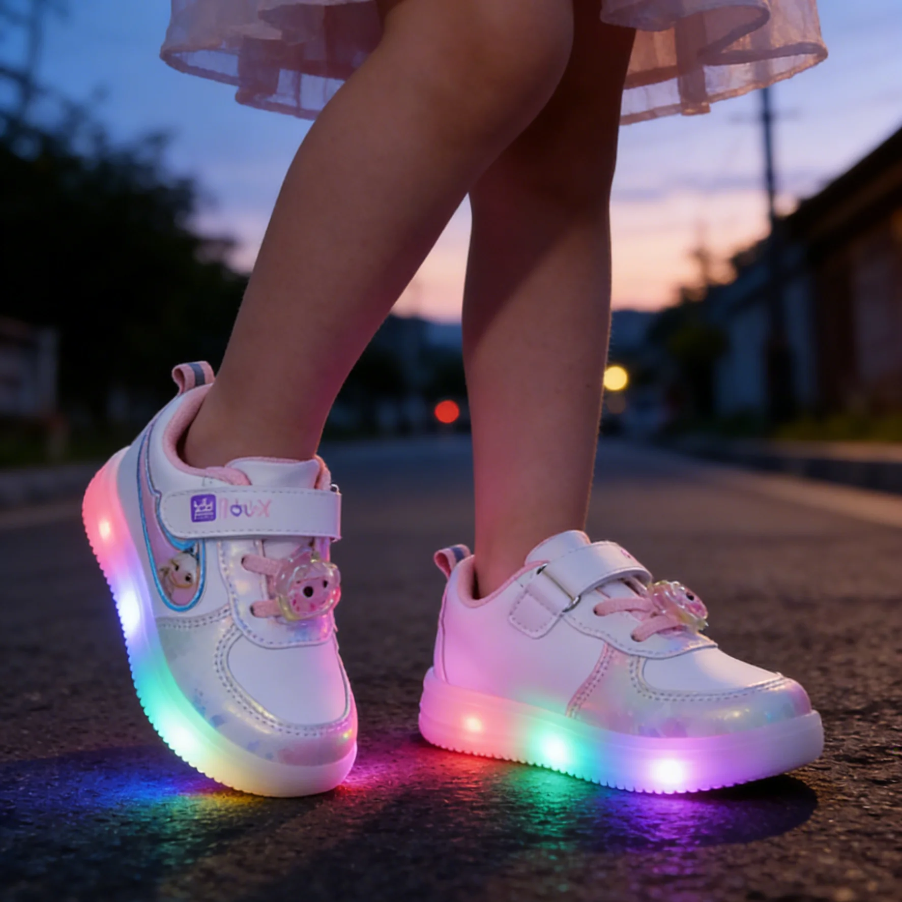 Disney Kinder Mädchen Schuhe Kinder Sneakers Mädchen Elsa Frozen Princess Casual Sport Studentenschuhe LED-Lichter Schuhe Größe 21-30