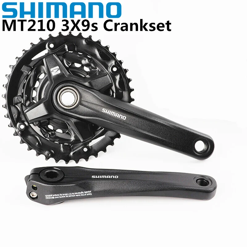 Shimano Alivio MT210 2 Stück 170 mm 44-32-22T 40-30-22T 2x9 3x9 Geschwindigkeit MTB Mountainbike Fahrrad Kurbelgarnitur Kettenrad Image