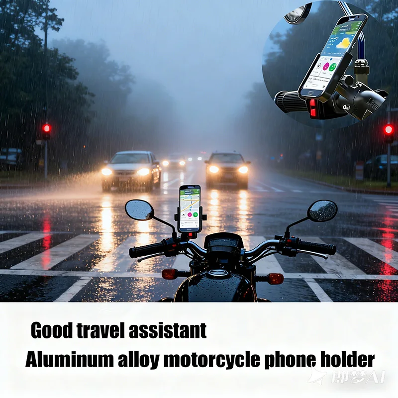 Motorrad-Aluminiumlegierung Metall-Fahrrad-Handyhalterung GPS-Navigationsständer Spezielle Motorrad-Fahrrad-Smartphone-Halterung Image