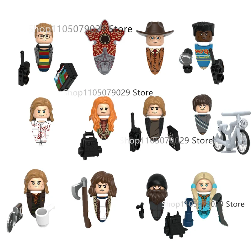 Die Horrible Movie Dustin Mike Vecna Will Eleven Modellfiguren Bausteine Spielzeug für Kinder Image