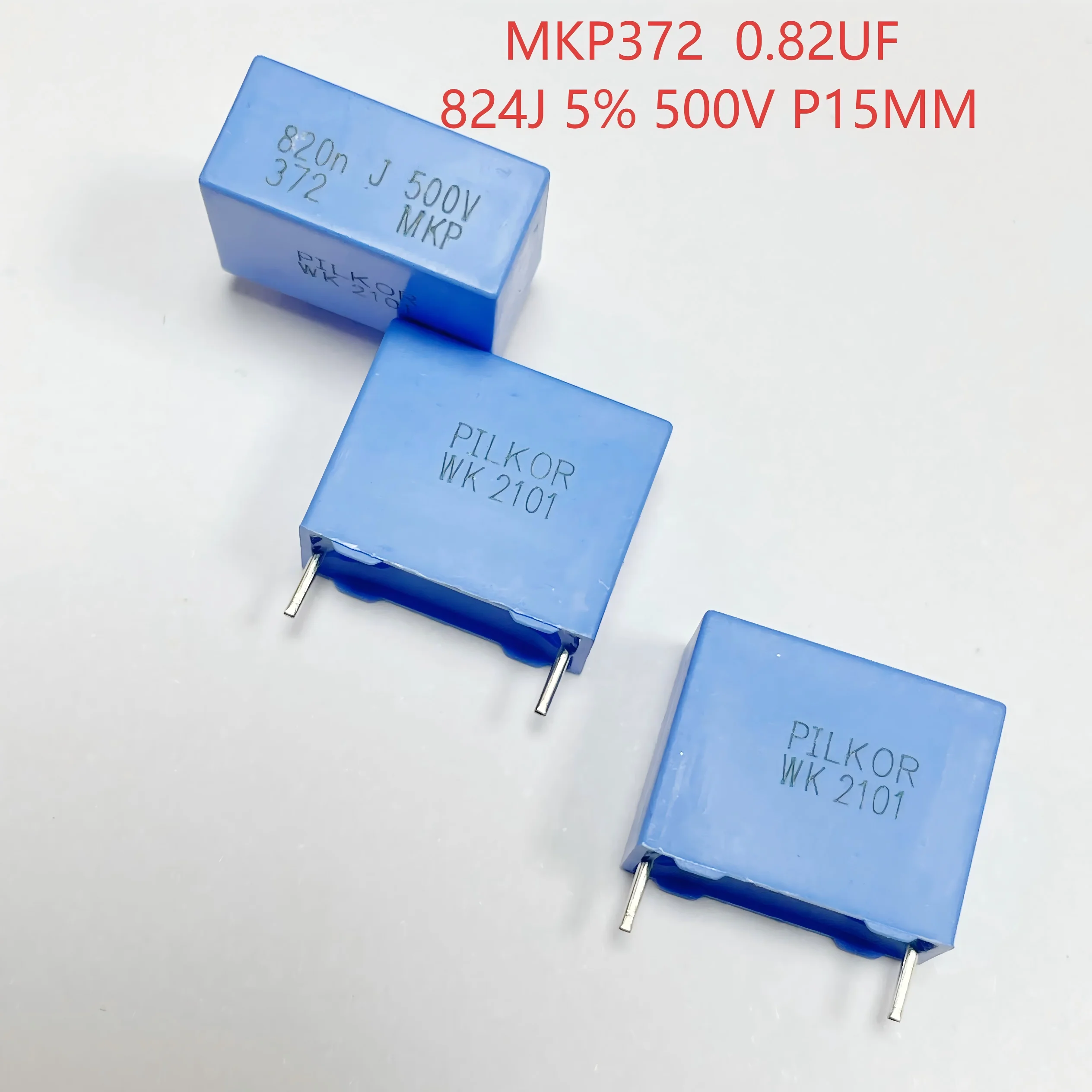 ORIGINAL BC MKP372 0,82 UF 500 V P15MM 824 820NF 824/500 V blauer FILMKONDENSATOR MKP 372 0,82 uf/500 v Image