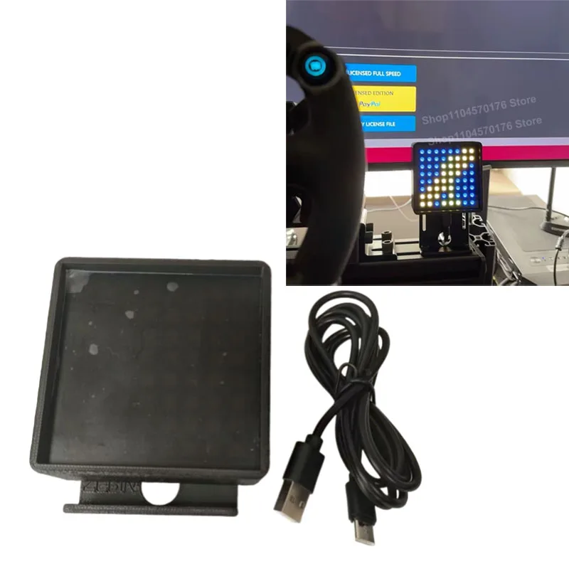 Für Logtiech G29 G27 Thrustmaster T300 Für SIMAGIC MOZA FANATEC PC Simracing Spiel Dashboard Flagge Signal Licht Getriebe Display Image