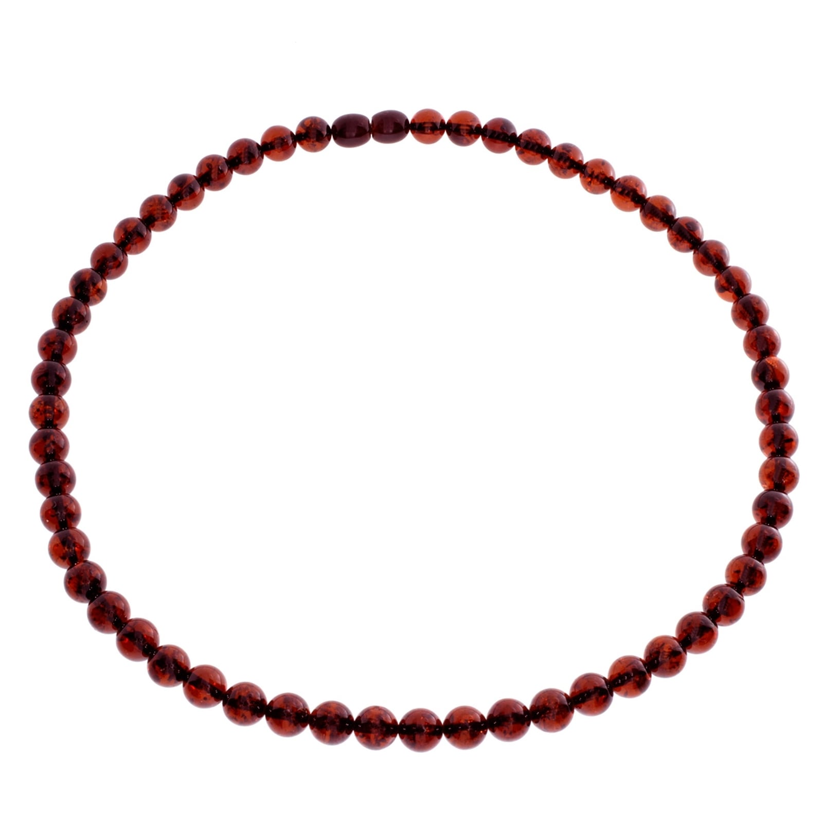 Kette ohne Anhänger OSTSEE-SCHMUCK "- Kugel 8 mm - Bernstein -" Gr. 45, braun (bernsteinfarben, braun), Halsketten, Damen, 45, Bernstein