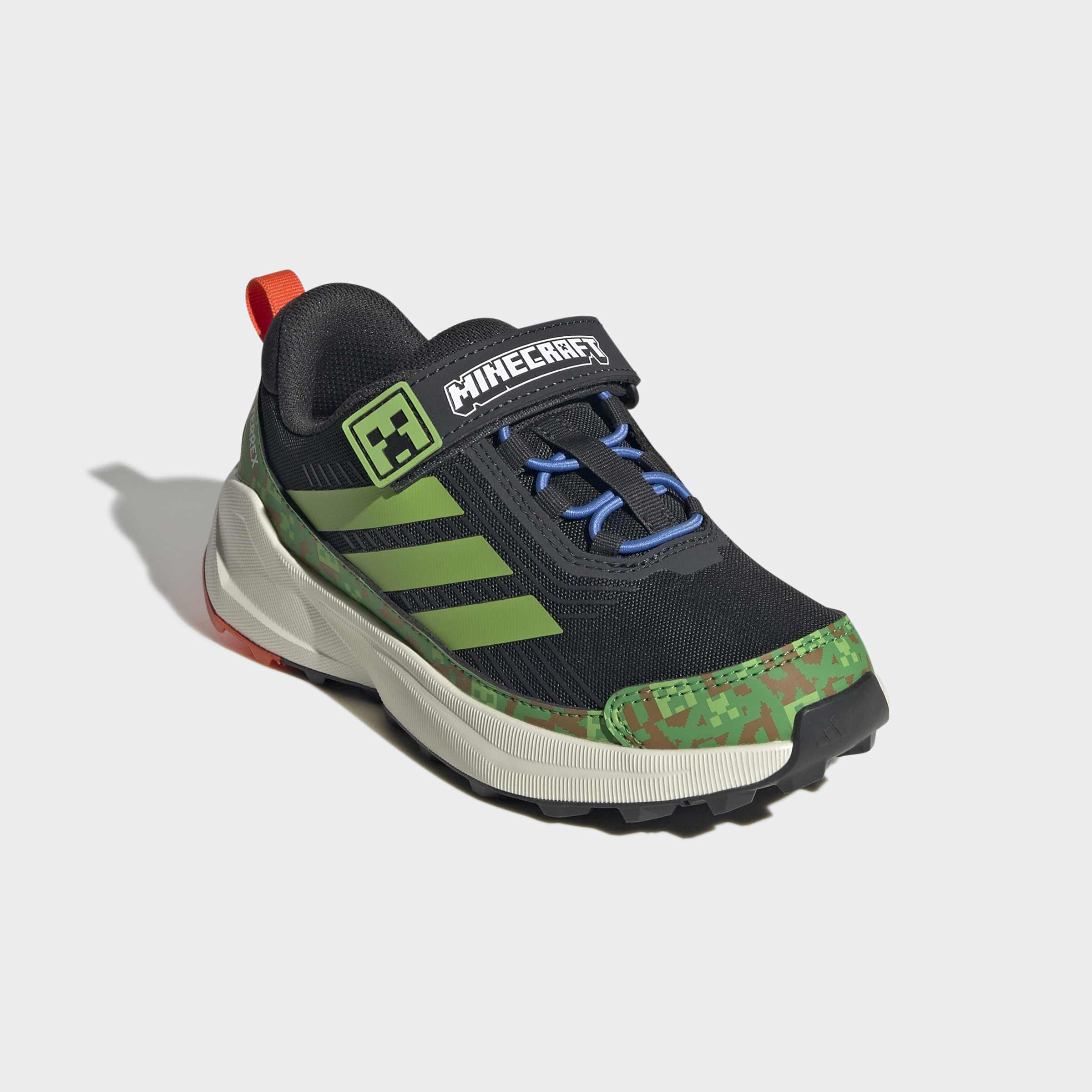 Wanderschuh ADIDAS TERREX "ADIDAS MINECRAFT TERREX TRAILMAKER 2", Kinder, Gr. 40, carbon, semi lucid lime, semi impact orange, Synthetik, Textil, Schuhe Wanderschuh, für Kinder & Jugendliche