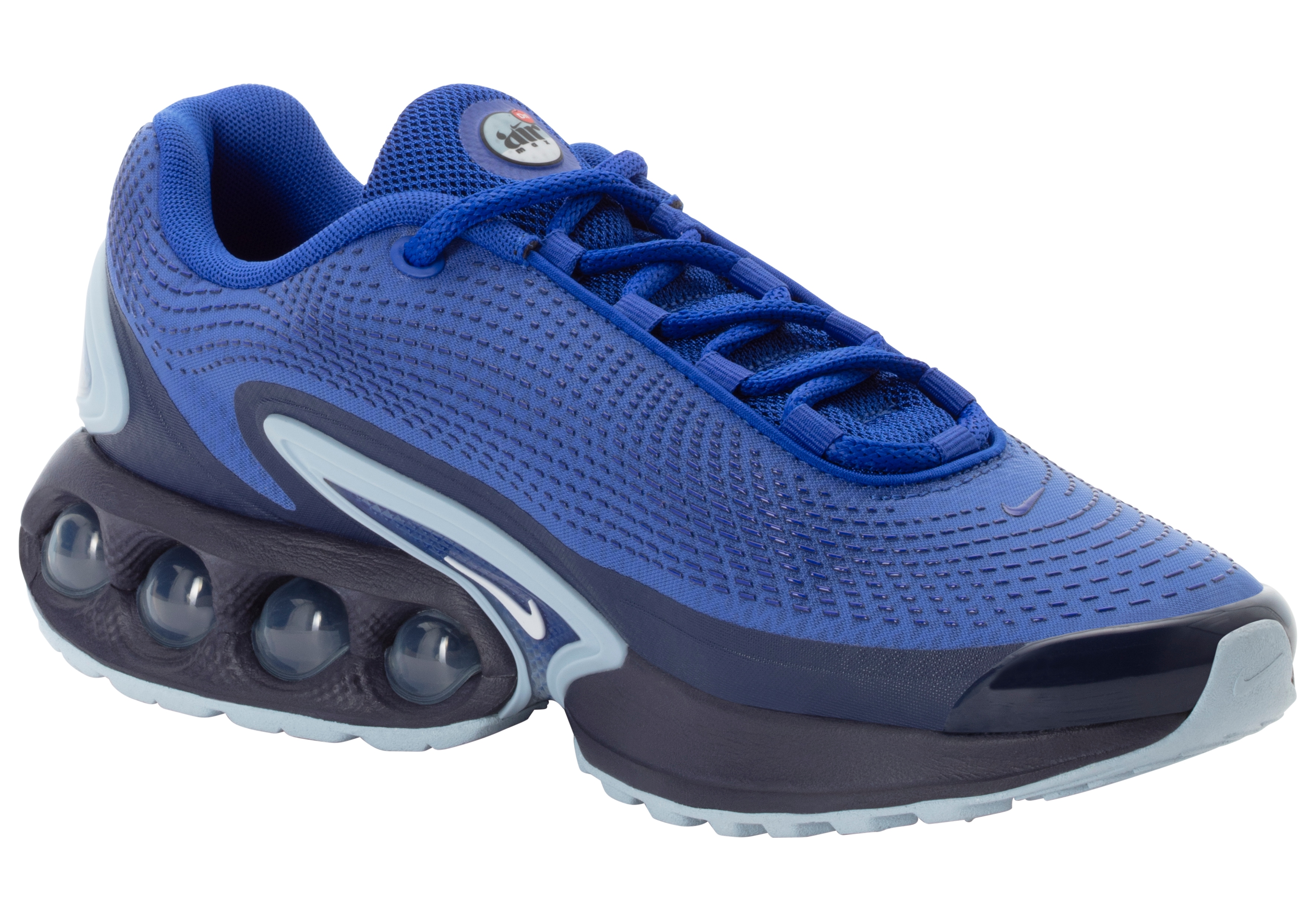Sneaker NIKE SPORTSWEAR "Nike Air Max Dn", Herren, Gr. 45,5 (11,5), hyper blau, weiß, midnight navy, Synthetik, Textil, Schuhe Sneaker
