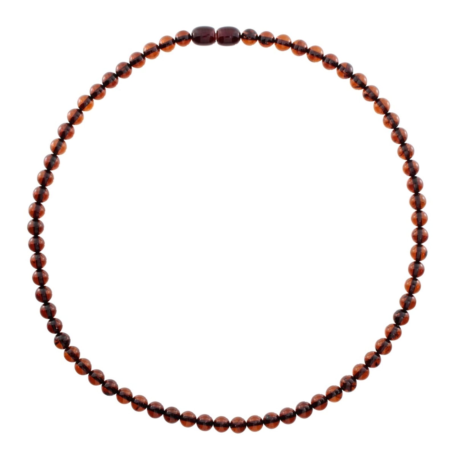 Kette ohne Anhänger OSTSEE-SCHMUCK "- Kugel 6 mm - Bernstein -" Gr. 45, braun (bernsteinfarben, braun), Halsketten, Damen, 45, Bernstein