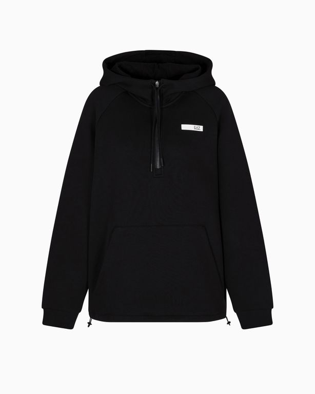 Dynamic Athlete Hooded Sweatshirt - Black - EA7 Sweats