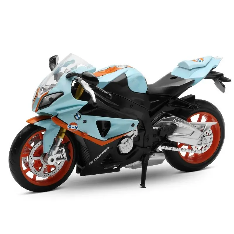 CCA 1:12 BMW S1000RR Gulf Oil Joint-Brand Edition Motorradmodell Dekoration Artikel Geschenk Spielzeug Image