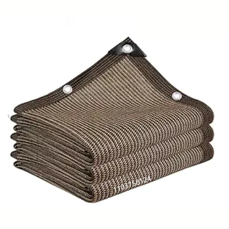 Anti UV Kaffee Braun HDPE Sonnenschutz Segel Pavillon Sonnenschutz Schatten Tuch Sonnenschutz Netting Terrasse Balkon Bildschirm Auto Abdeckung Image