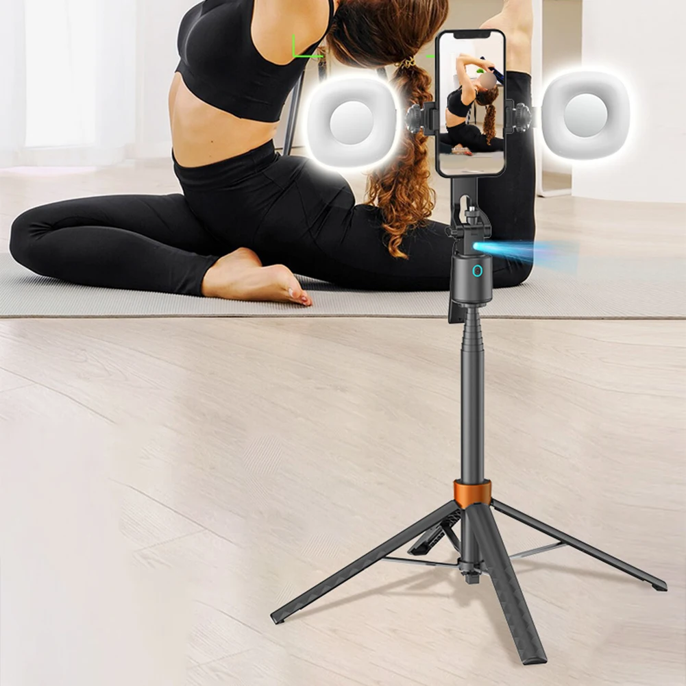 Gesicht Tracking Stativ Mit Licht Intelligente Auto Gesicht Tracking Stativ Telefon Stabilisator 1,8 M Selfie Stativ Für Live-Streaming Image