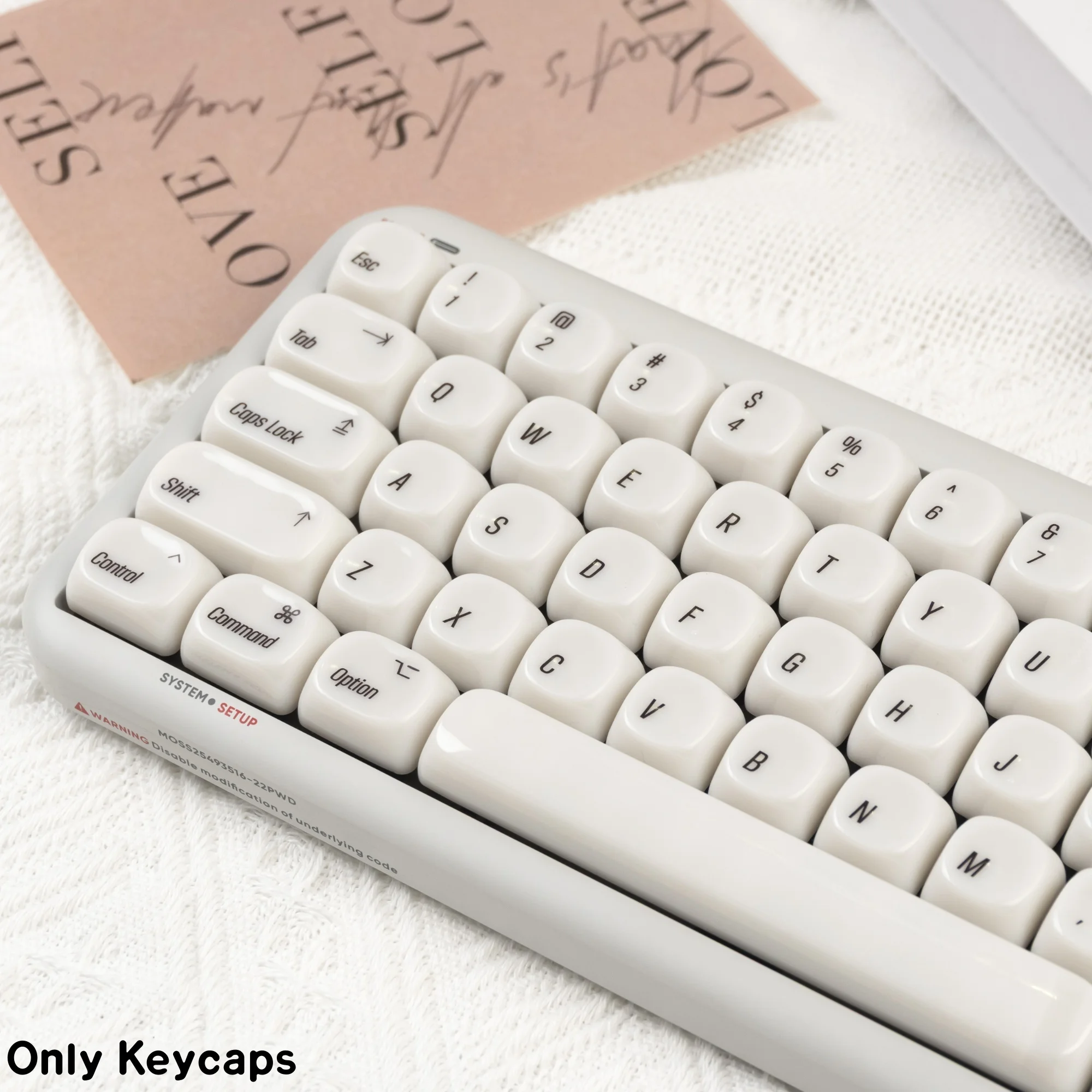 MOA PC Tastenkappen Dye Sub MAC Tastenkappe für Gaming Büro mechanische Tastatur Rainy75 Hi75 Hi98 MAD60 individuelles DIY Geschenk halbtransparent Image