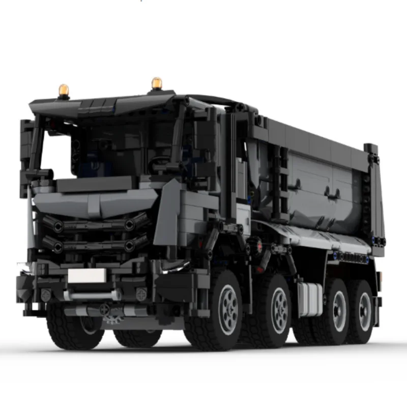 MOC Muldenkipper 8x4 Offroad Truck Tech Mosaik Baustein Modell Kinder Puzzle Sammlung Ziegel Spielzeug Image