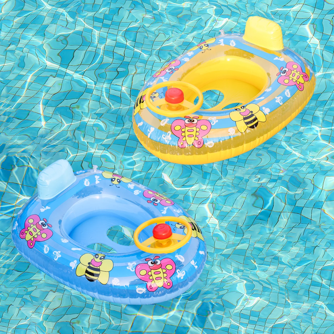 1PC aufblasbare Mini Yacht Pool schwimmt Sommer Schwimmring, Strand und Pool Schwimmhilfe, Wassersicherheit Gea Strandspielzeug für Poolparty