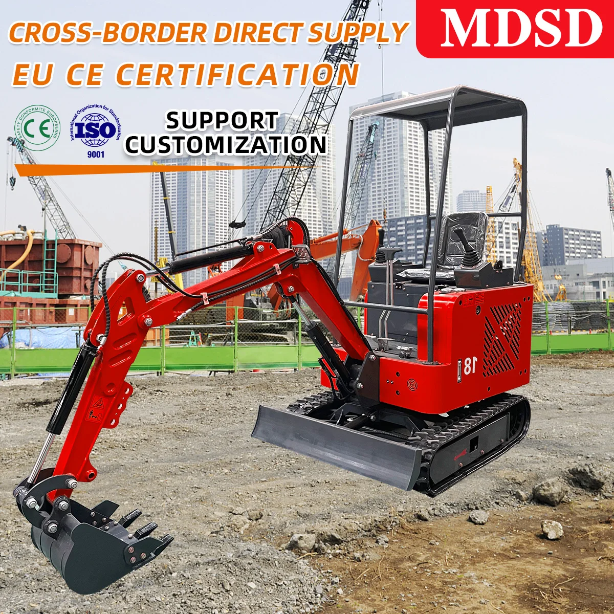 Maßgeschneiderter Minibagger, schnelle Lieferung, 1,2 Tonnen Motorschienen-Minibagger, hohe Effizienz und einfach zu bedienen Image