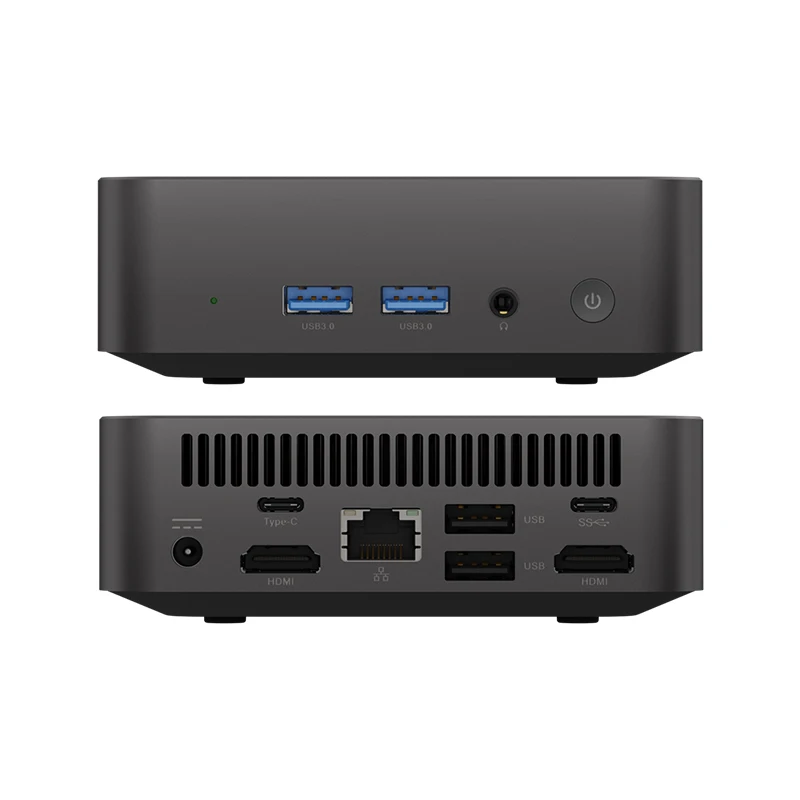 Büro-Mini-PC Intel N100 Prozessor 8GB DDR4 128GB M.2 NVME SSD WiFi6 Gigabit Ethernet 4K Type-C 2x HDMI2.0 Windows 11 Image