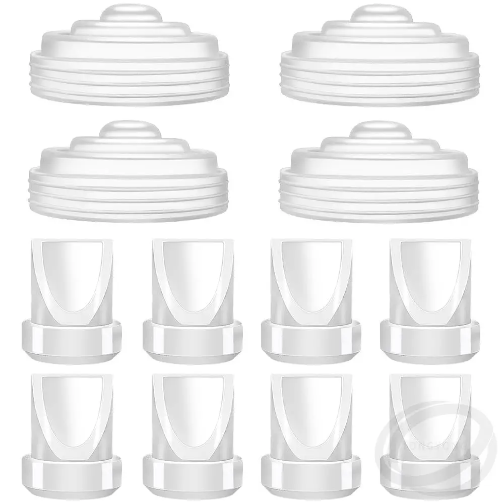 8-teiliges Entenschnabelventil, 4-teiliges Silikon-Membran-Set, kompatibel mit Momcozy M5, elektrischer Milchpumpen-Ersatz für die Pumpeeffizienz Image