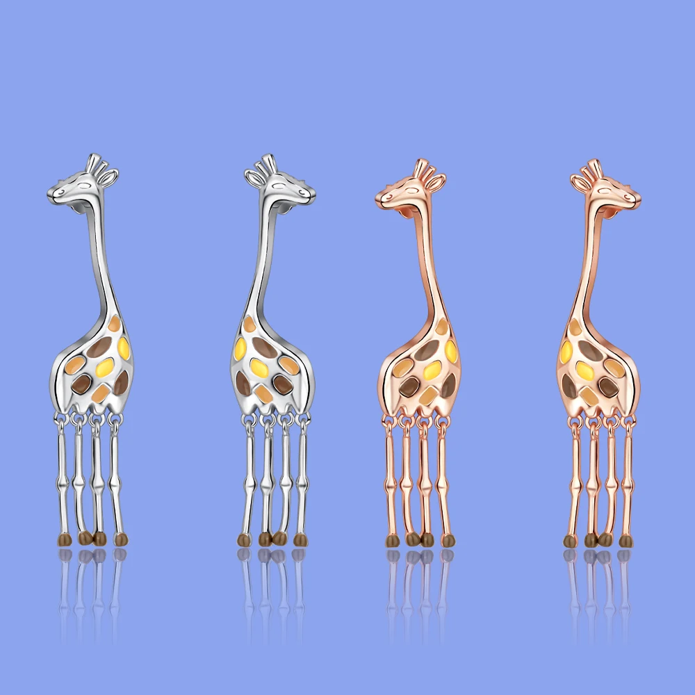 Damen-Ohrstecker, 925er-Sterlingsilber, elegante Giraffen-Ohrstecker für Damen, Ohrringe, Schmuck, Jahrestag, Geburtstag, Geschenke