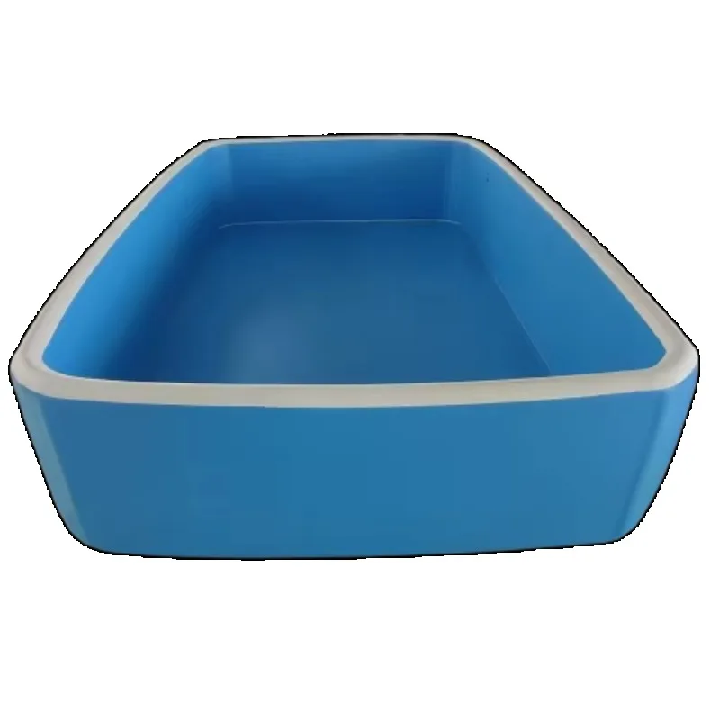 Anpassbares aufblasbares Kinderschwimmbecken. Tragbares PVC-Pool mit doppelt tropfenförmigem Strickstoff, geeignet für mehrere Personen Image