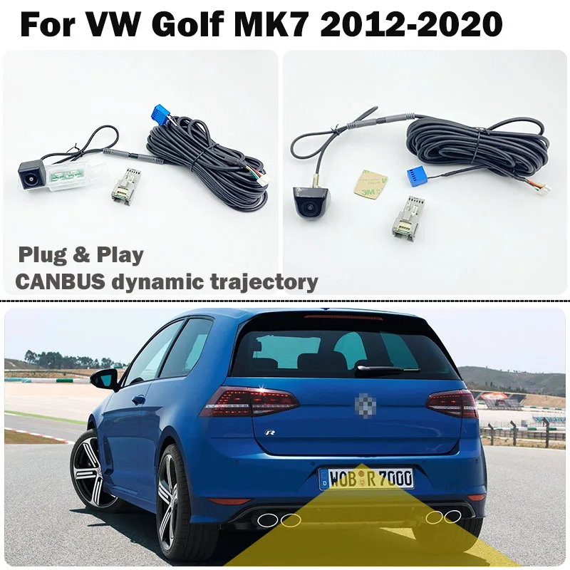 VAVOSEMI Rückfahrkamera für VW Golf 7 VII 7,5 2012-2020 MIB-Einheit mit Canbus Dynamic Trajectory-Zubehör Image