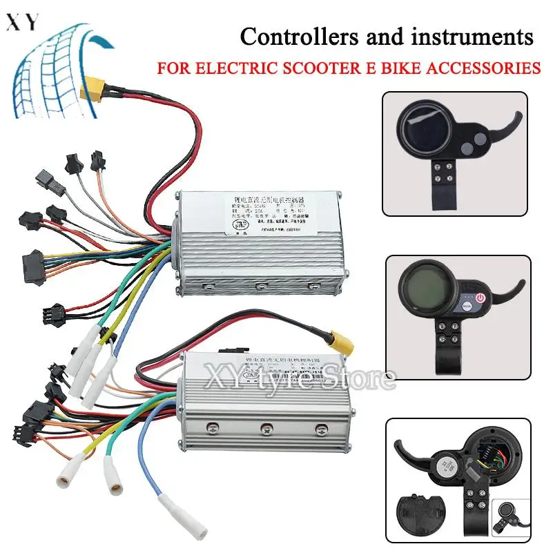 Bürstenloser Controller, Dual-Motor + 36V-48V LCD-Display-Dashboard für Elektroroller und E-Bike-Zubehör Image