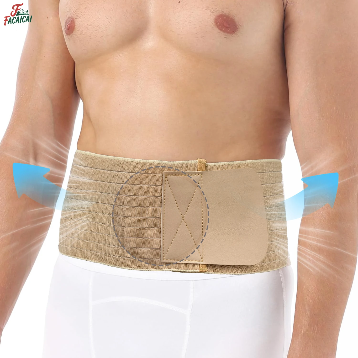 1 Stück verstellbarer Spandex-Nabelschnurbruchgürtel – Bauchstützbandage für Bauchnabelnabel, voraal- und Leistenbruch Image