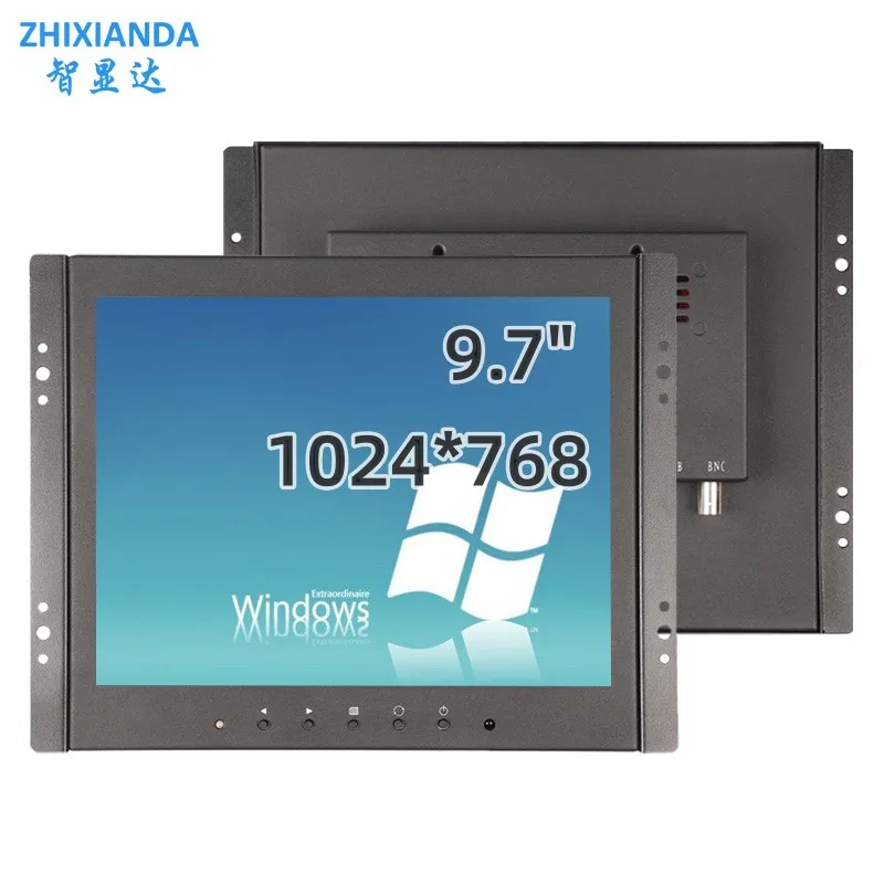 Zhixianda 4:3 tft lcd ips 9,7 Zoll metall resistives kapazitives Touchscreen-Display Open-Frame-Monitor für Industrie anlagen Image