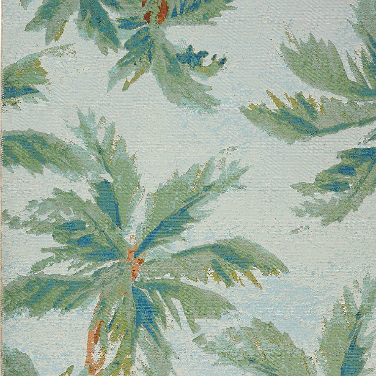 Malibu Outdoor Rug - Blue, 5'3" X 7'8"/Blue - Grandin Road