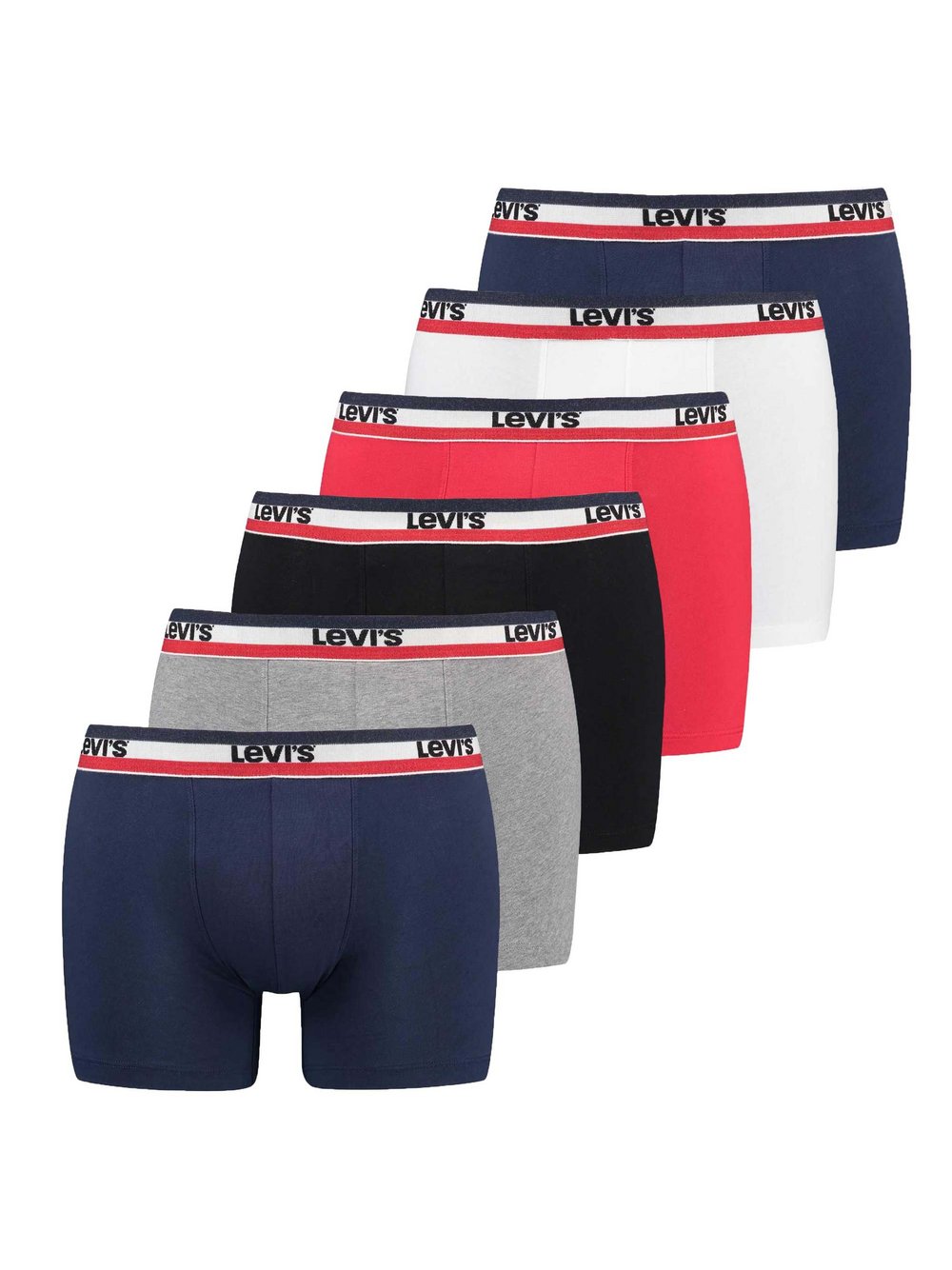 Levi's Boxershort 6er Pack Herren mehrfarbig, L Image