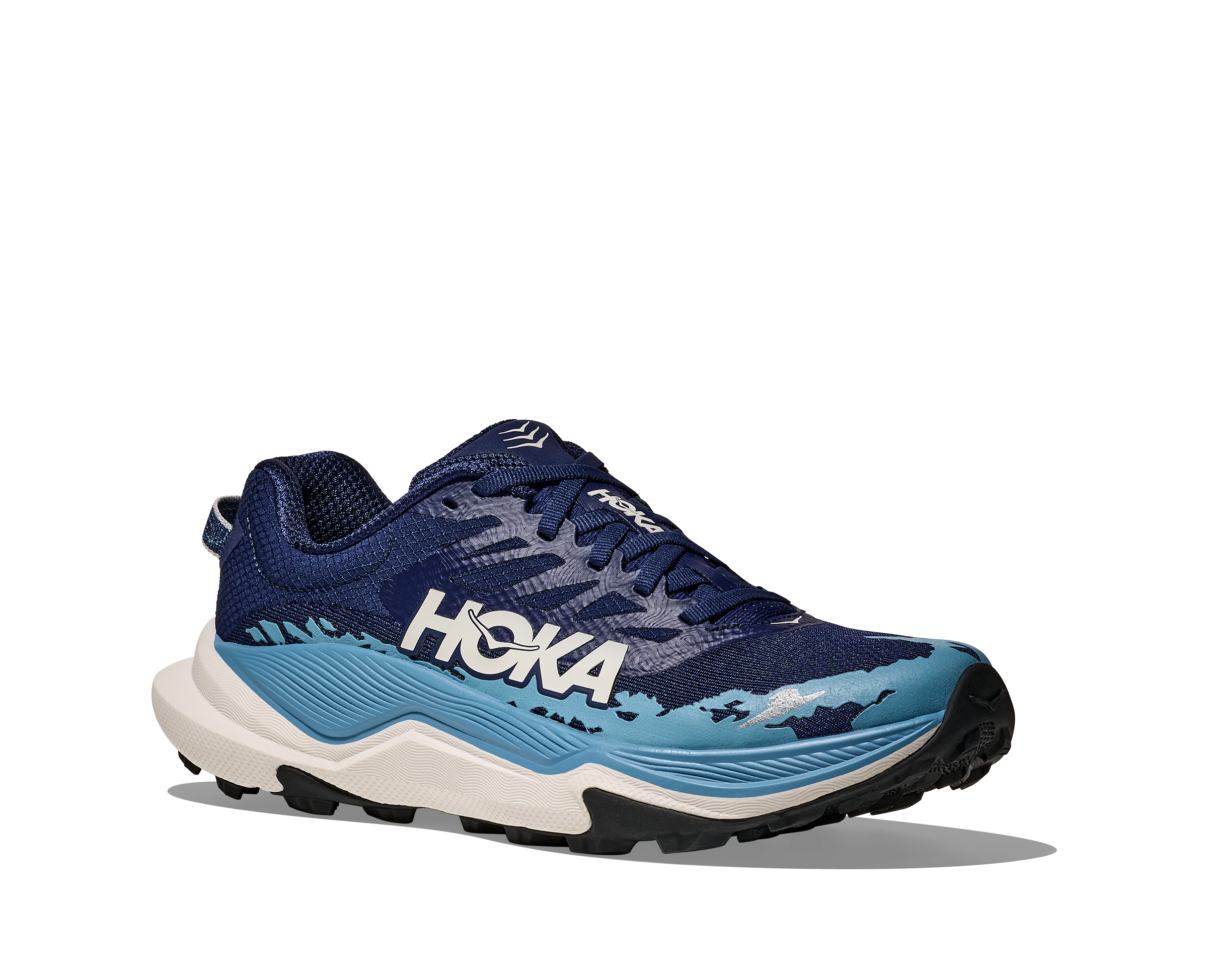 Trailrunningschuh HOKA ONE ONE "TORRENT 4", Damen, Gr. 40, midnight blau, alpine blau, Synthetik, Textil, mehrfarbig, Schuhe